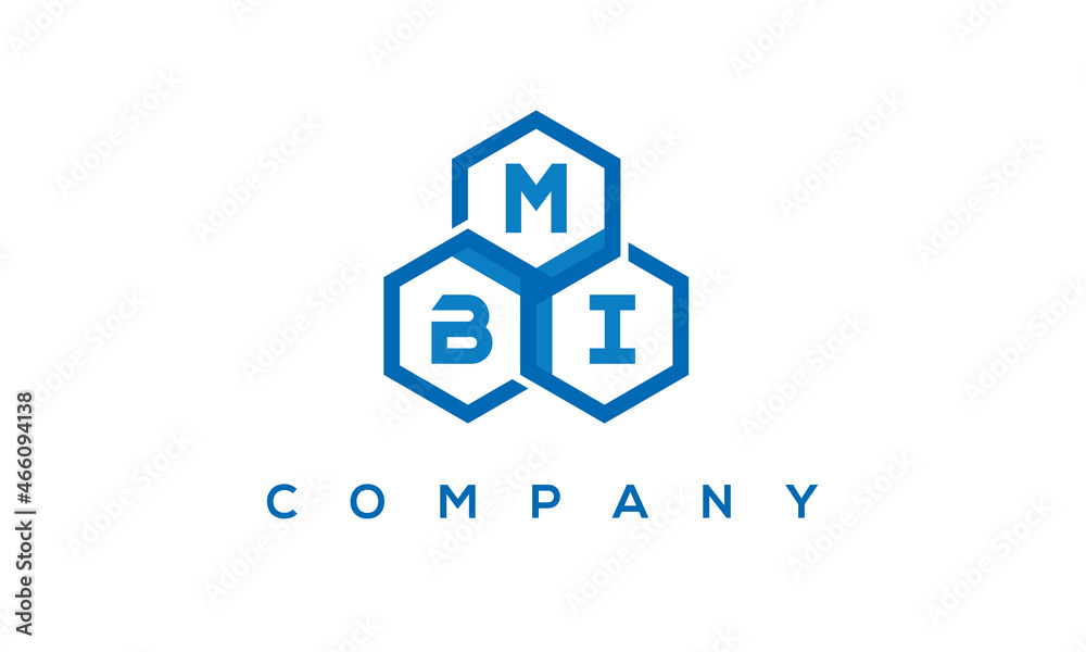 MBI letters design logo with three polygon hexagon logo vector template MBI letters design logo with three polygon hexagon logo vector template