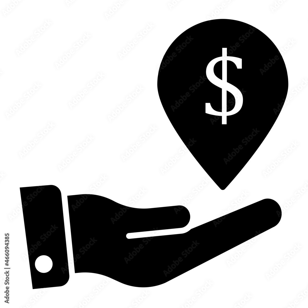 Financial location icon, editable design Financial location icon, editable design