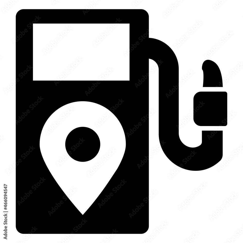 An editable design icon of petrol pump location An editable design icon of petrol pump location
