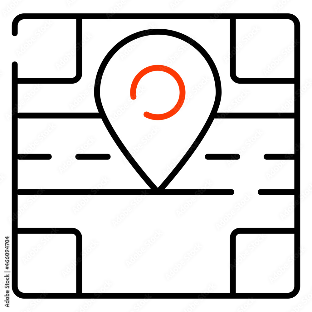 An editable design icon of road direction An editable design icon of road direction