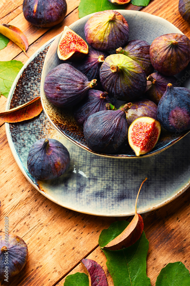 Harvest of autumn figs