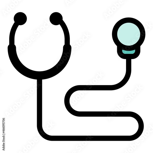 Tonometer icon. Outline tonometer vector icon color flat isolated