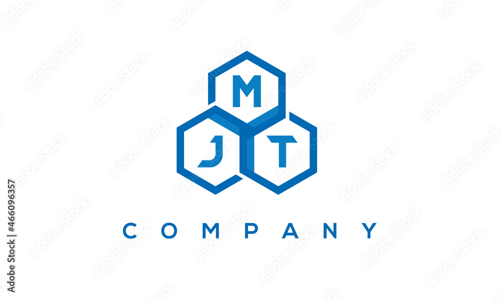 MJT letters design logo with three polygon hexagon logo vector template MJT letters design logo with three polygon hexagon logo vector template