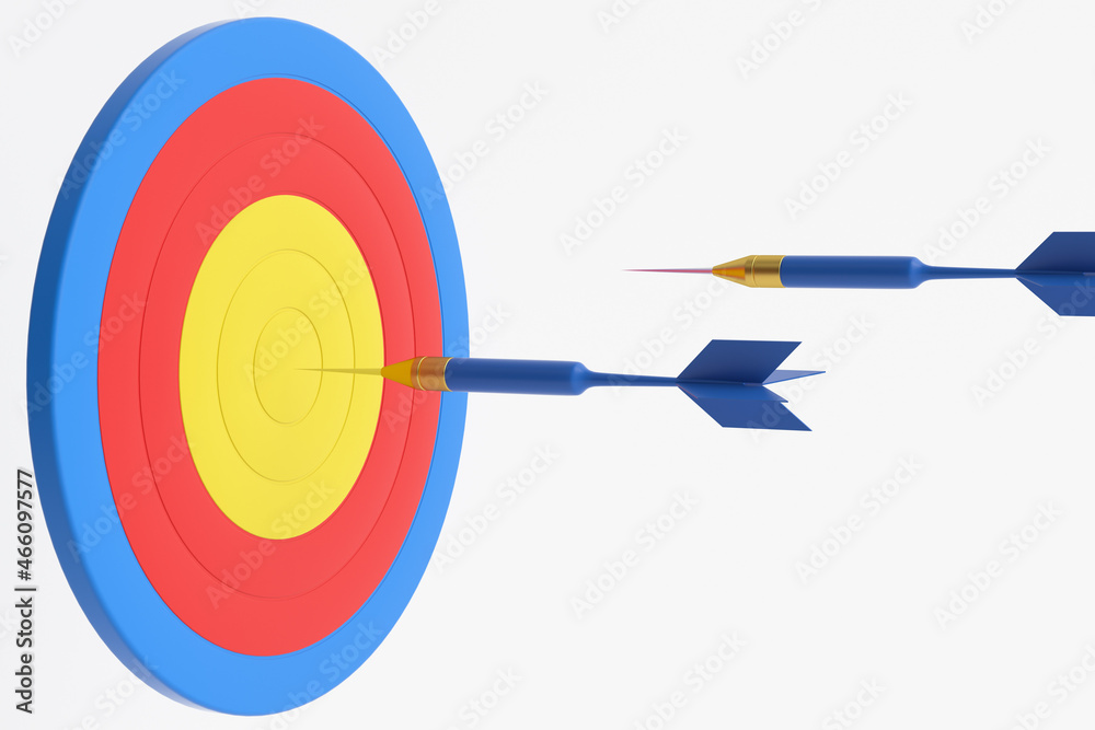 3d rendering dart and target 3d rendering dart and target