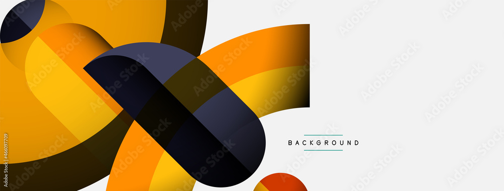 Geometric abstract background. Round shapes, circles, lines composition for wallpaper banner background or landing page Geometric abstract background. Round shapes, circles, lines composition for wallpaper banner background or landing page