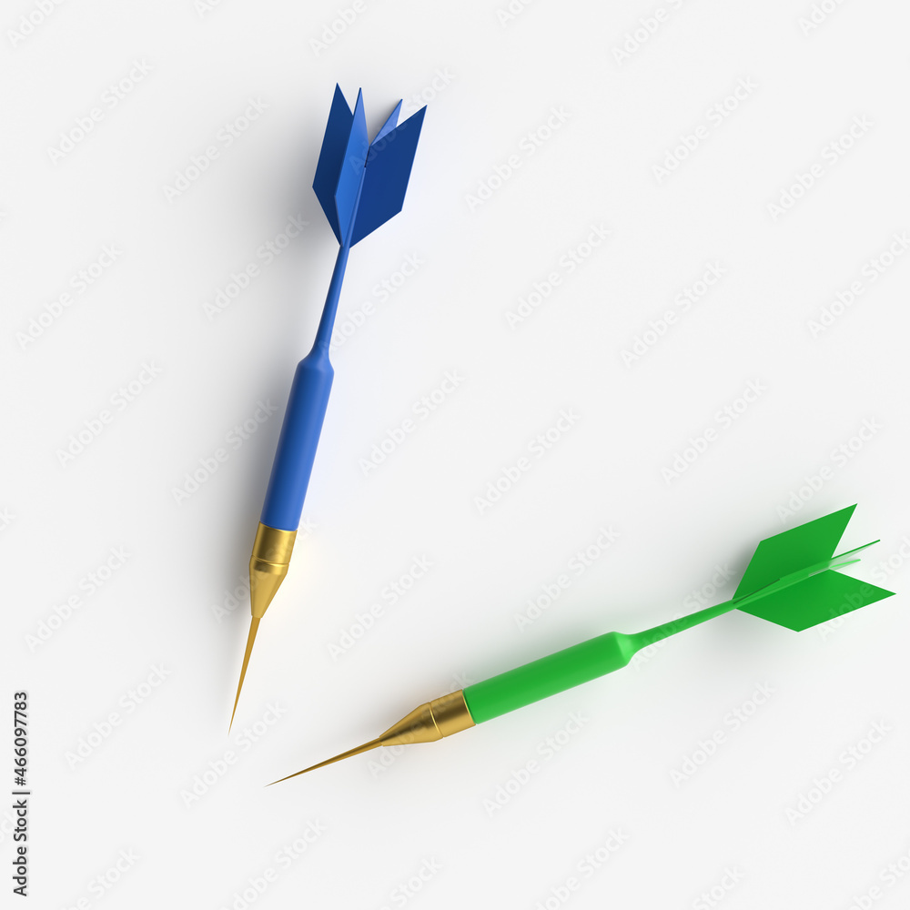 3d rendering dart and target 3d rendering dart and target