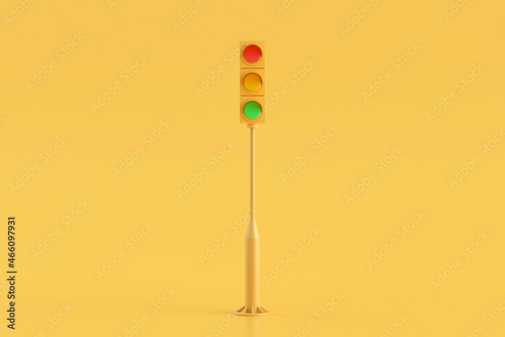 3d rendering different traffic light 3d rendering different traffic light