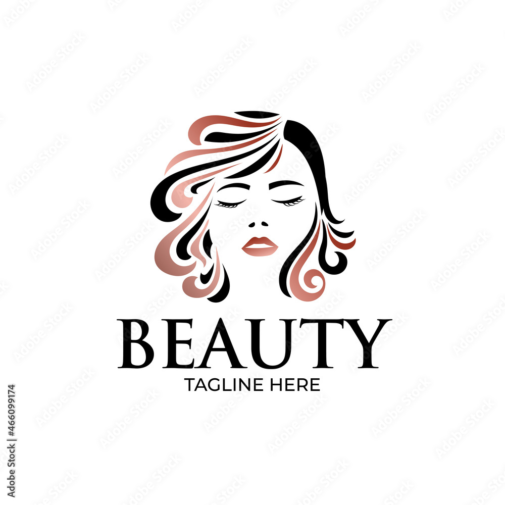 beauty woman logo design template beauty woman logo design template