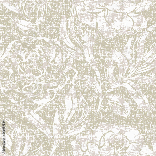 Vector watercolour floral seamless pattern, delicate flowers greeting card template
