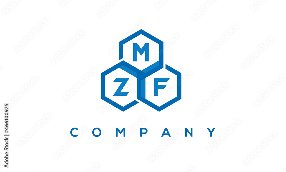 MZF letters design logo with three polygon hexagon logo vector template MZF letters design logo with three polygon hexagon logo vector template