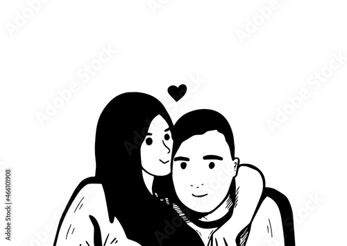 couple in love. vector. є sketch. eps