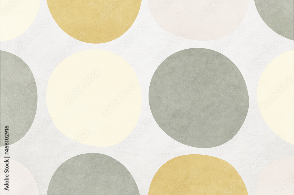 Modern message card background. Large colorful dot pattern on Japanese washi paper texture. Modern message card background. Large colorful dot pattern on Japanese washi paper texture.
