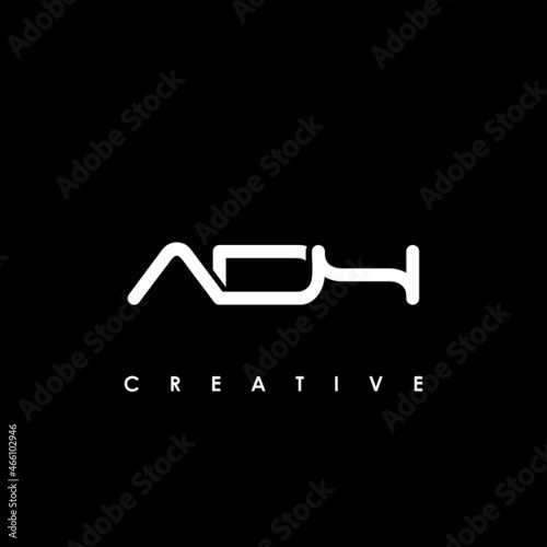 ADH Letter Initial Logo Design Template Vector Illustration