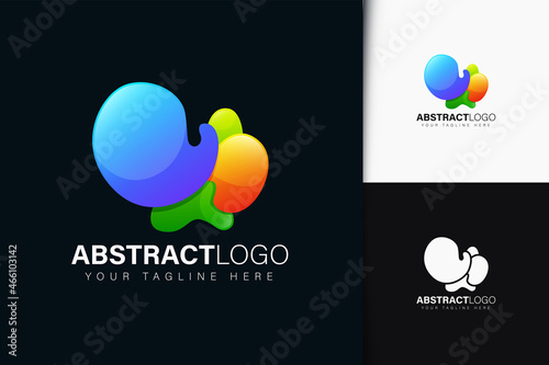 Abstract logo design with gradient