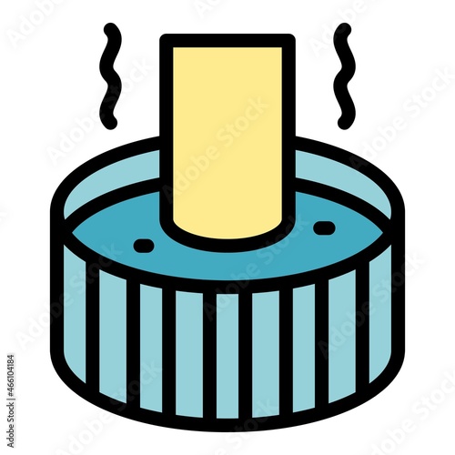 Blacksmith water pot icon. Outline blacksmith water pot vector icon color flat isolated