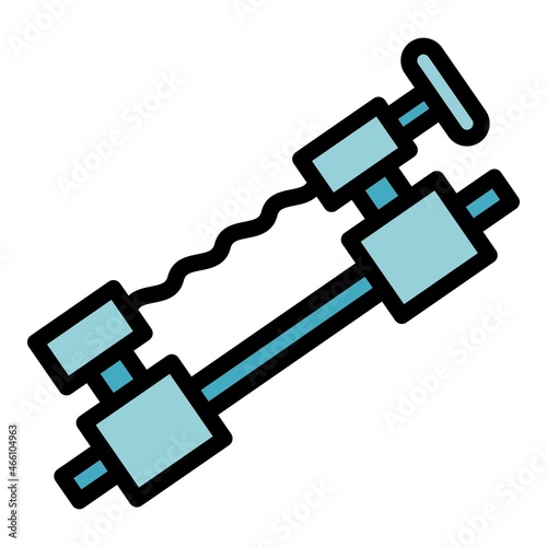 Blacksmith steel tool icon. Outline blacksmith steel tool vector icon color flat isolated