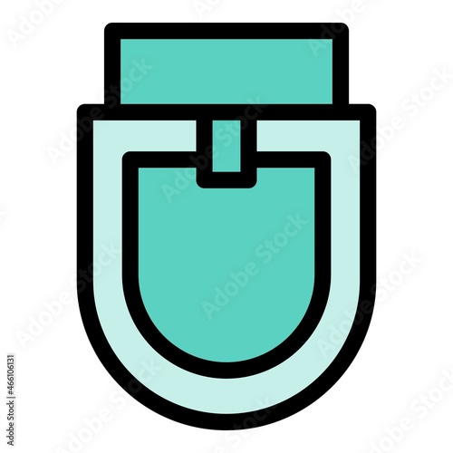 Domestic bidet icon. Outline domestic bidet vector icon color flat isolated