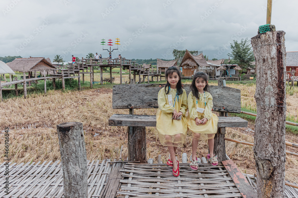 Fototapeta premium my family at famous place in Nan province