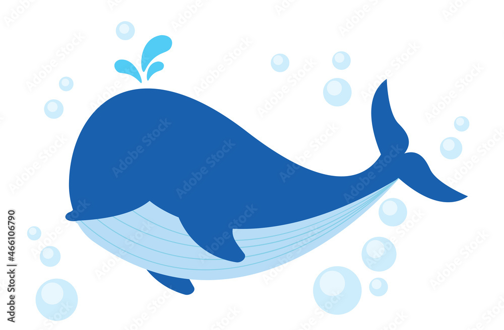 Cartoon whale clipart icon in flat sea animals vector illustration design Stock Vector | Adobe Stock Cartoon whale clipart icon in flat sea animals vector illustration design Stock Vector | Adobe Stock
