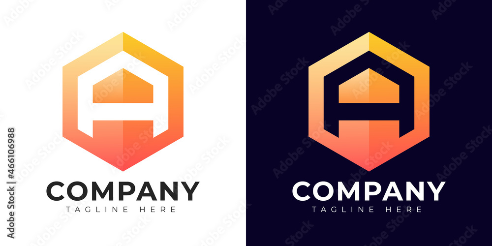 Modern gradient style letter a logo template. a letter design vector with colorful creative hexagon sign. Modern gradient style letter a logo template. a letter design vector with colorful creative hexagon sign.