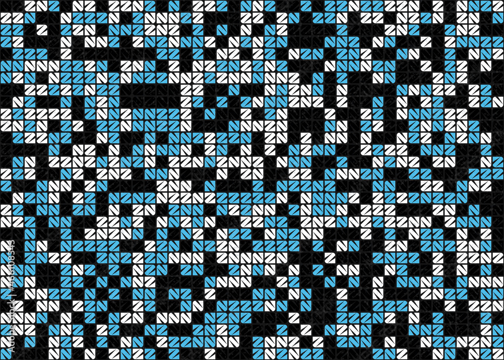 Fototapeta premium Abstract Geometric Pattern generative computational art illustration