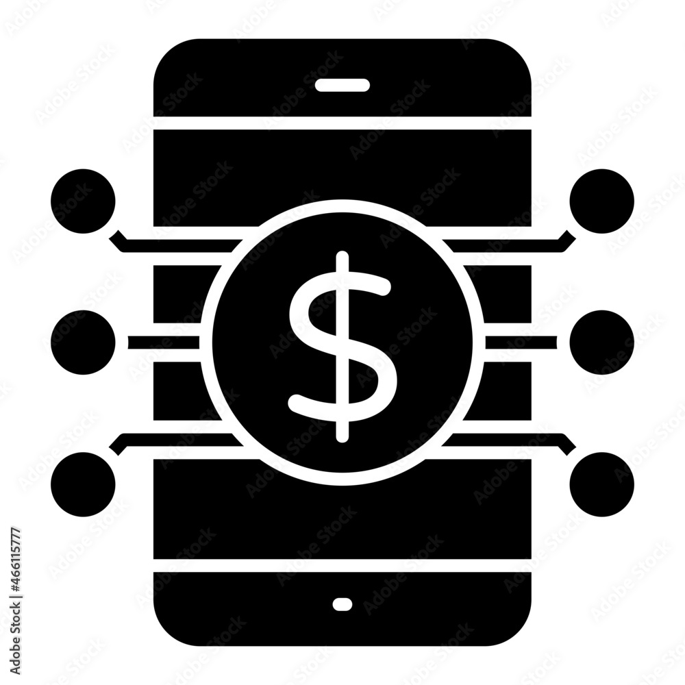 Financial network icon in editable design Financial network icon in editable design