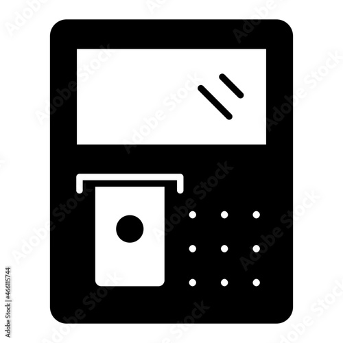 Cash withdrawal icon in filled design