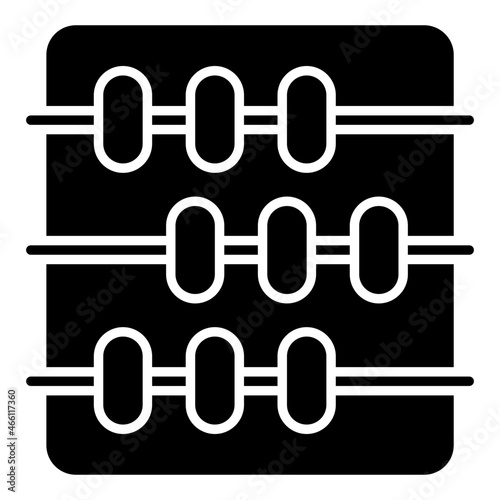 A frame of counting beads, icon of abacus 