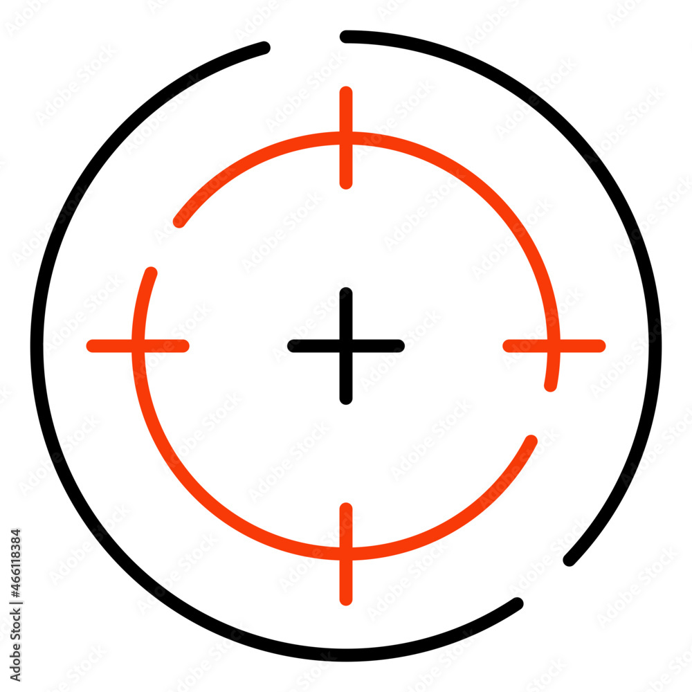 A perfect design icon of reticle A perfect design icon of reticle