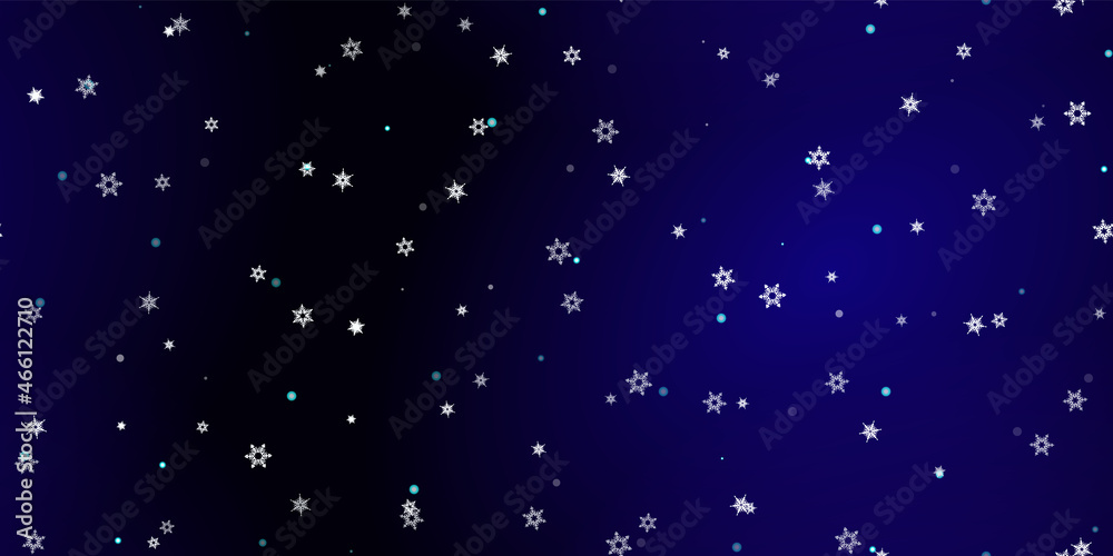 Fototapeta premium Falling Snowflakes seamless pattern flying snow