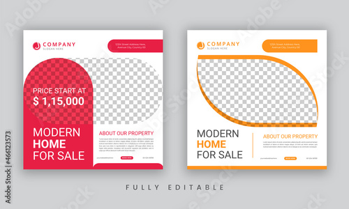 Real estate social media or house property instagram post banner template