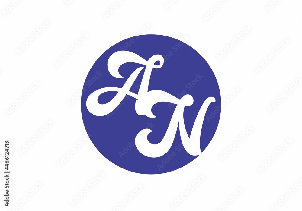 Unique shape of AN initial letter Unique shape of AN initial letter