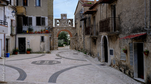 view of the historic center of Trentinara, Cilento, Campania, Italy © karzof pleine