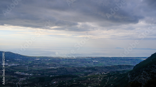 Panorama seen from Trentinara, Terrazza sul Cilento, Campania, Italy