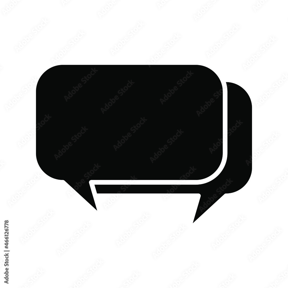 Speech bubble icon, isolated. Flat design.
