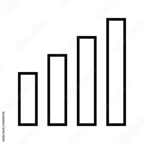 Signal bar icon vector isolated