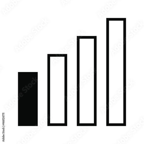 Signal bar icon vector isolated