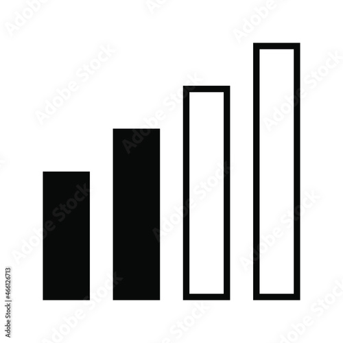Signal bar icon vector isolated