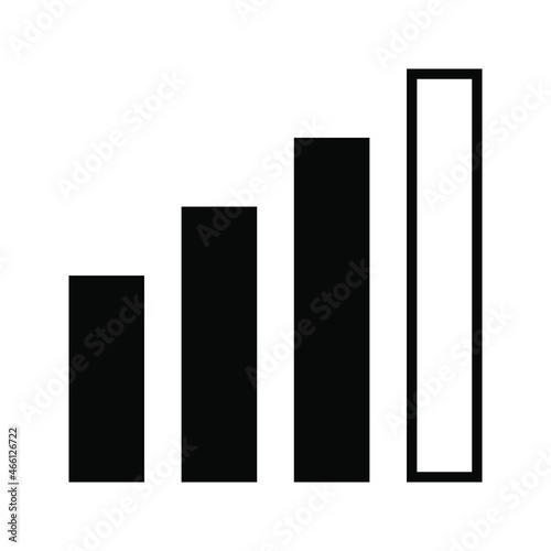 Signal bar icon vector isolated