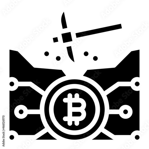 mining glyph icon