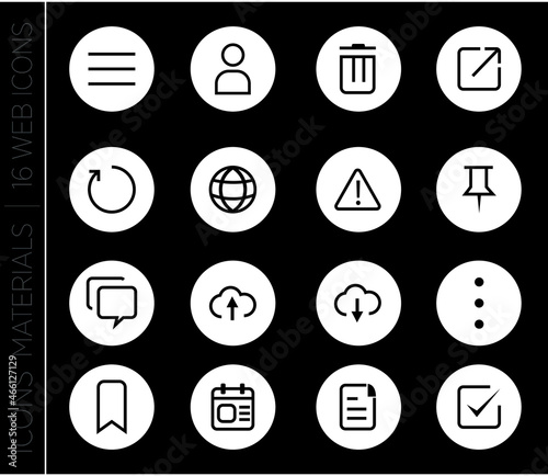 set of icons for web