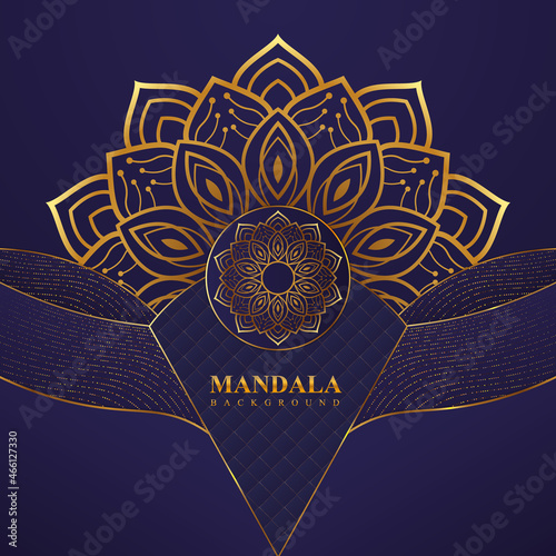 Luxury golden mandala decorative pattern background Premium Vector