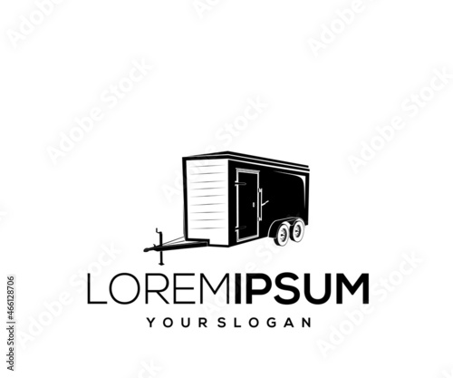 logo design icon silhouette trailer