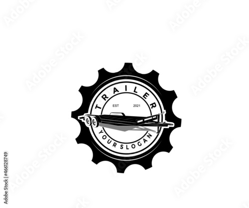 trailer service logo design icon silhouette