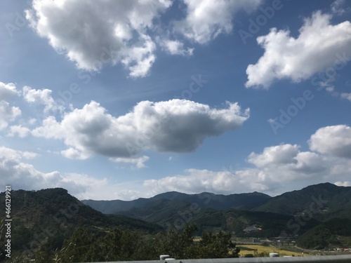 clouds over the lake