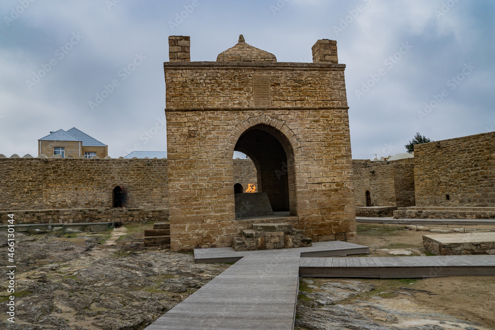 Fire temple in Azerbaijan. Surakhany. Ateshgak. 
