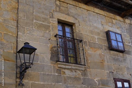 Old wooden damaged window