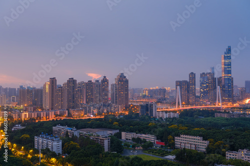 Wuhan city skyline scenery in Hubei, China © Hao