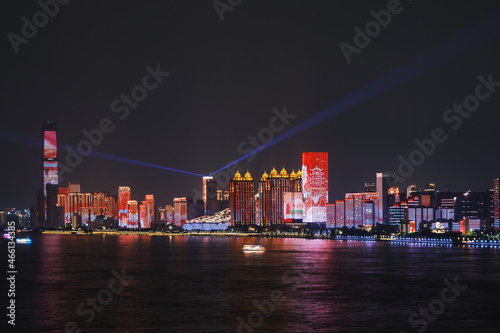 Wuhan city skyline scenery in Hubei  China