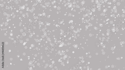Clean Background With Snow And Snowflakes Loop, 4K